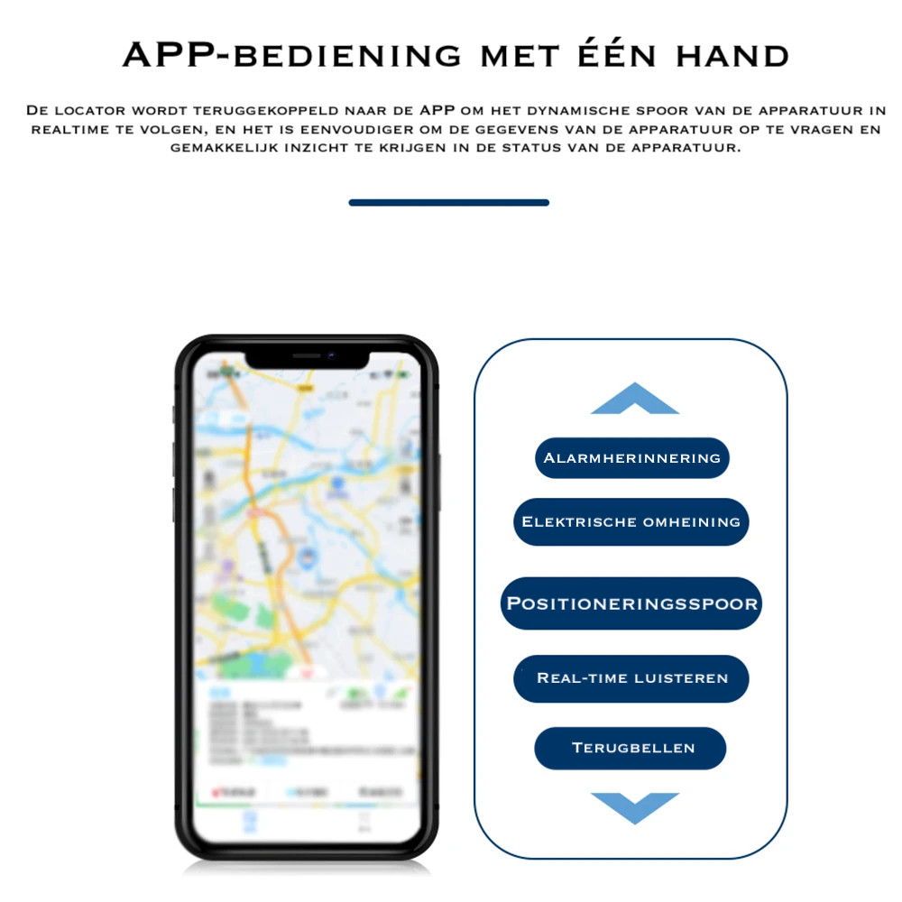 Zwarte, compacte magnetische GPS tracker voor het beveiligen van voertuigen en waardevolle spullen.