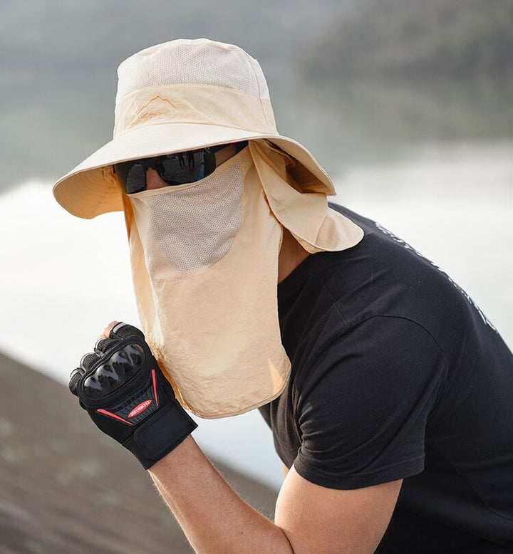 Verstelbare outdoor hoed, beschermt tegen zon met UV-bescherming, waterdicht en comfortabel voor alle geslachten.