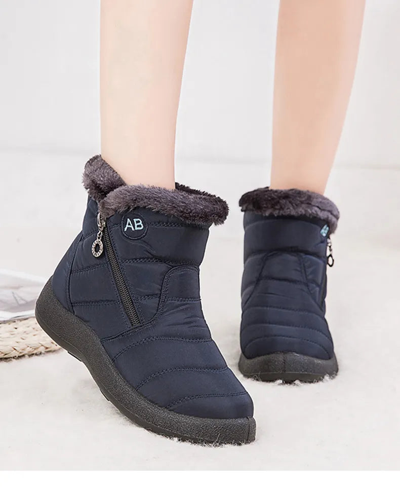 Praktische dames snowboots, warm en waterdicht, ideaal voor wandelingen in de winter.