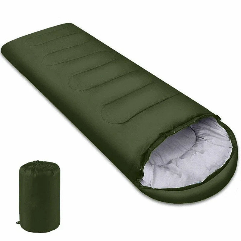 Ultralichte 4-seizoenen slaapzak, warm & waterdicht voor kamperen en outdoor avonturen.