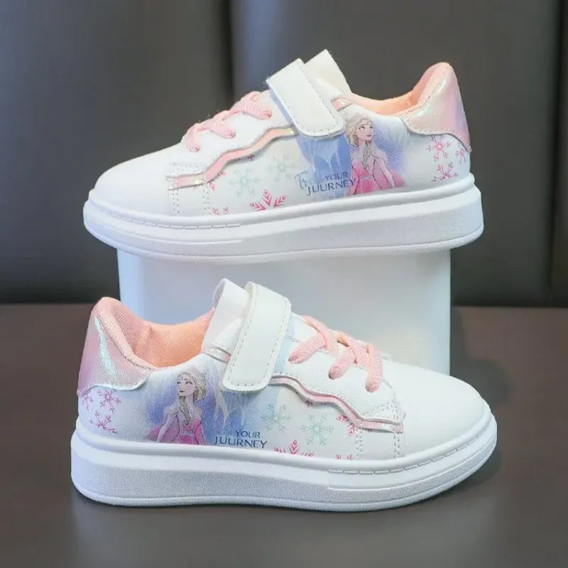 Comfortabele Frozen Elsa sportschoenen voor meisjes, lichtgewicht peutersneakers, ideaal voor dagelijks gebruik.