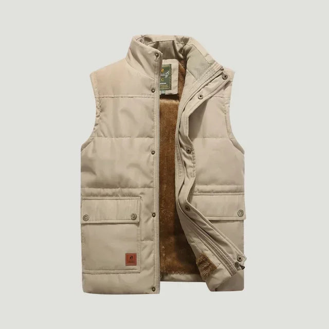 Ademende heren bodywarmer, een warm mouwloos vest voor de lente en herfst. Ideaal als casual bovenkleding.