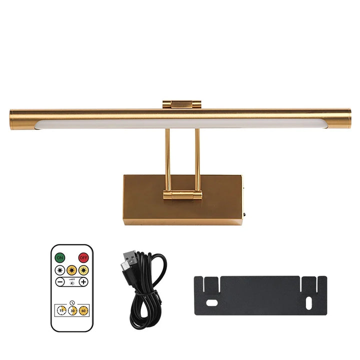 Hoogwaardige draadloze dimbare LED wandlamp voor schilderijen, oplaadbaar en energiezuinig.