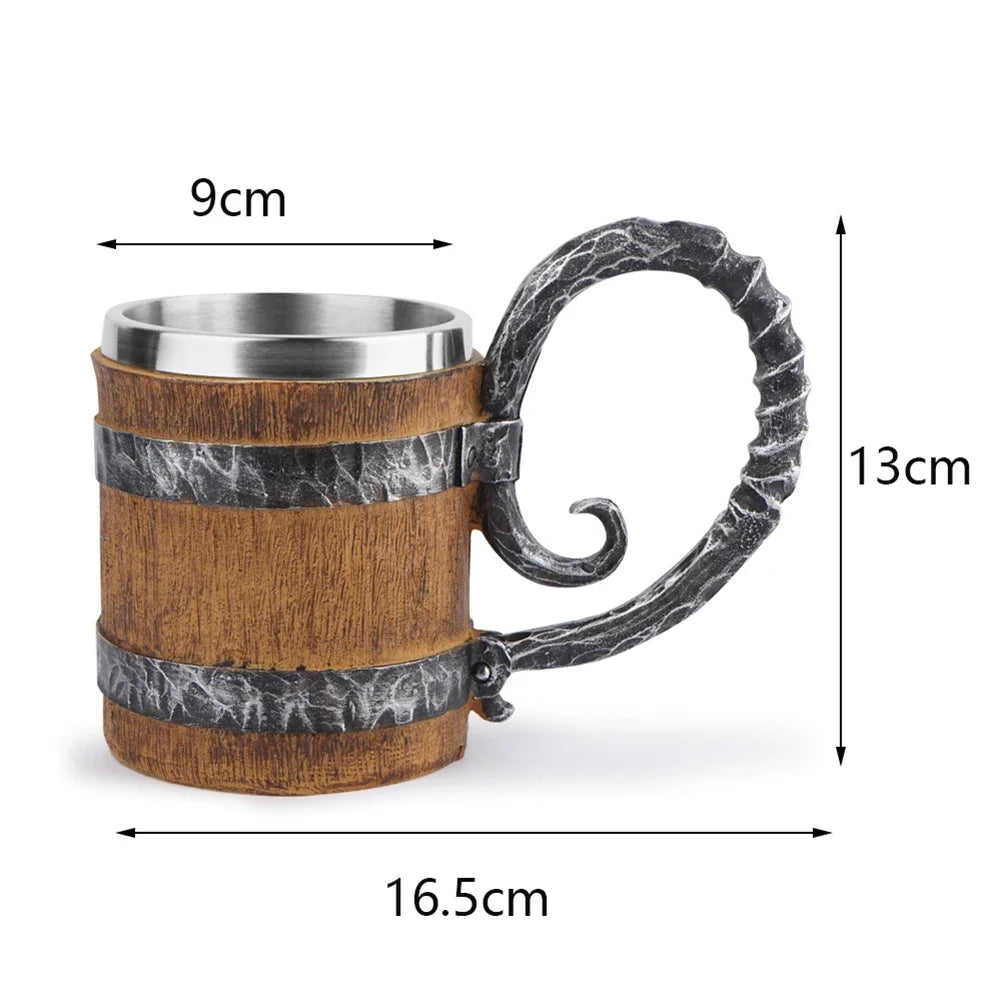 Unieke middeleeuwse mok, top cadeau-idee voor mannen en Vaderdag. Stoere viking beker.
