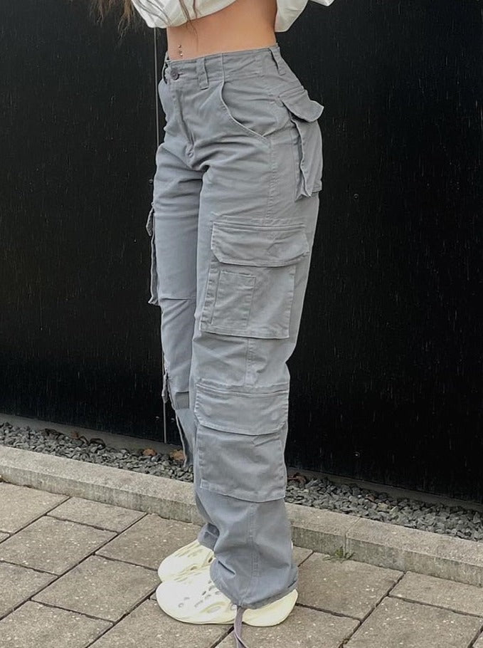 Stijlvolle CargooPants™ dames broek met wijde pijpen, comfortabel voor een trendy casual look.