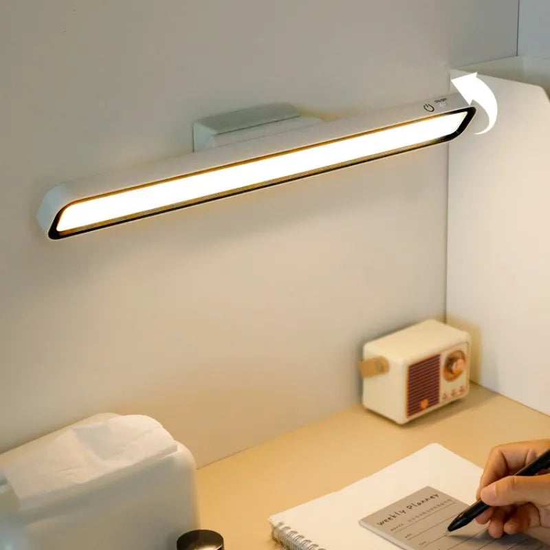 Draadloze oplaadbare LED-lamp, verstelbaar en dimbaar, ideaal als bureaulamp.