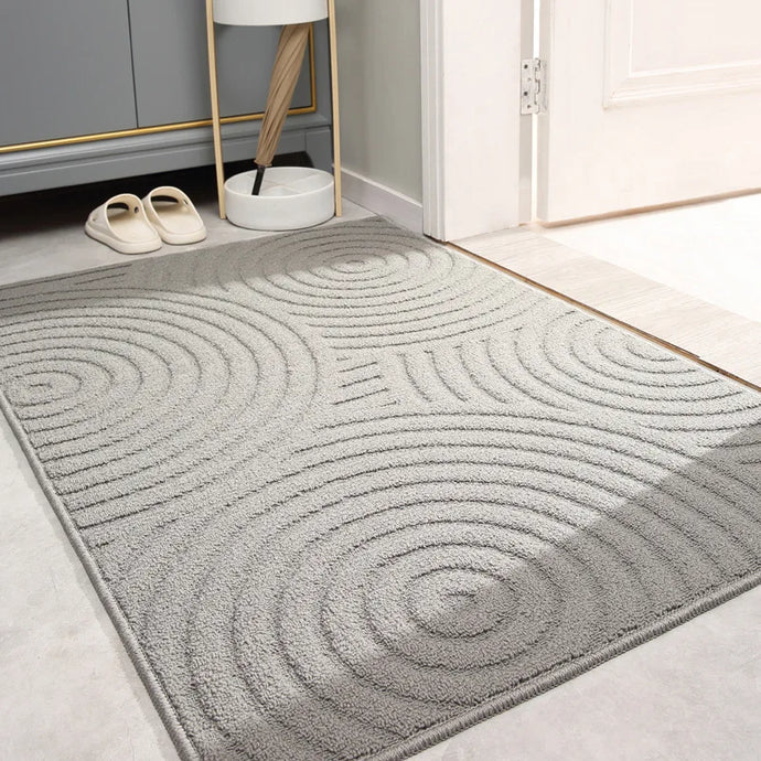 Robuuste schoenenschraper deurmat met elegant Marokkaans patroon, perfect voor een schone entree buiten.