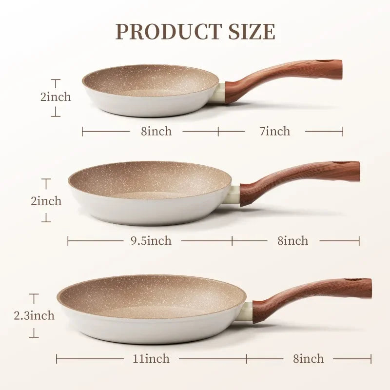 Premium antiaanbak koekenpan met sterke granietcoating. De perfecte, duurzame pan voor moeiteloos en gezond koken.