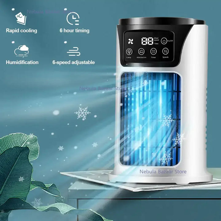AirPure Mini 3-in-1 draagbare luchtkoeler, bevochtiger en reiniger. Ideaal voor een fris binnenklimaat.