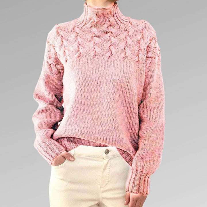Comfortabele dames coltrui, warm gebreid. Perfecte winterkleding voor een stijlvolle look.