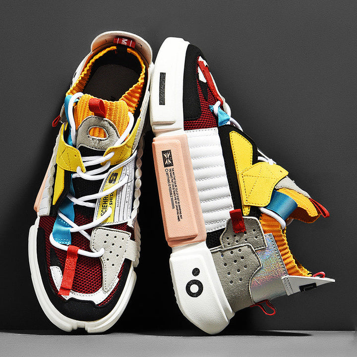 Heren stedelijke sneakers, modern design voor casual mode en trendy straatstijl. Comfortabele lifestyle voetmode.