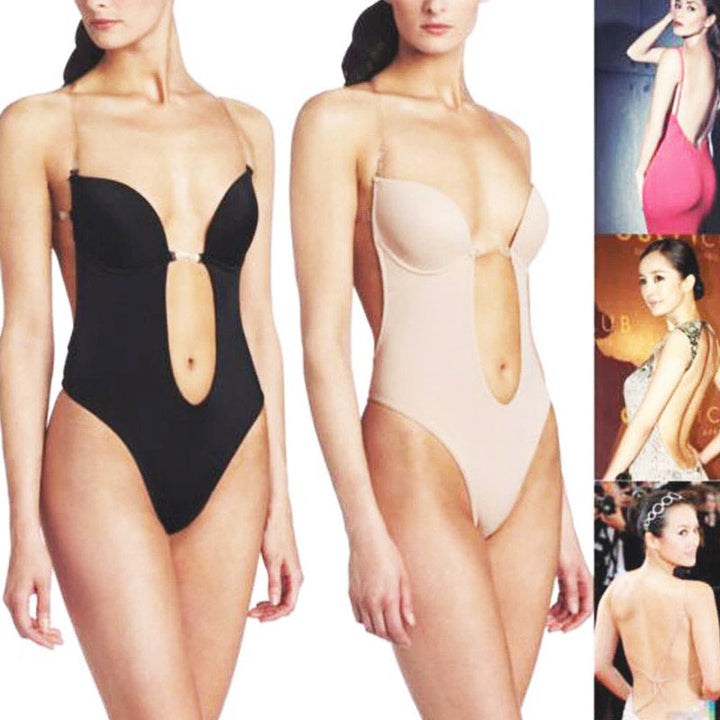 Onzichtbare figuurcorrigerende body shaper BH voor dames, met rugvrij design.