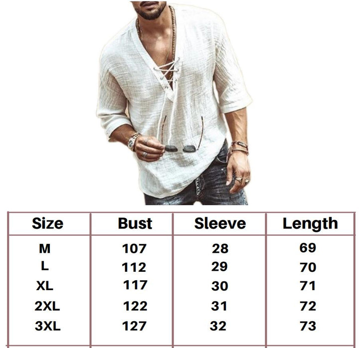 Casual heren top met V-hals, perfect voor warm weer. Comfortabel, veelzijdig en een modieuze keuze.