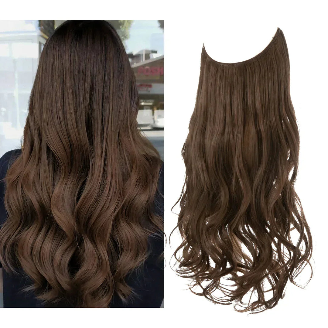 Clip-in haarverlenging, snelle transformatie voor dames haar met direct volume.