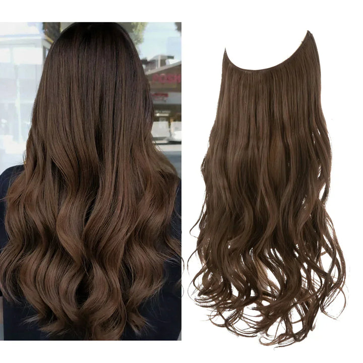 Clip-in haarverlenging, snelle transformatie voor dames haar met direct volume.