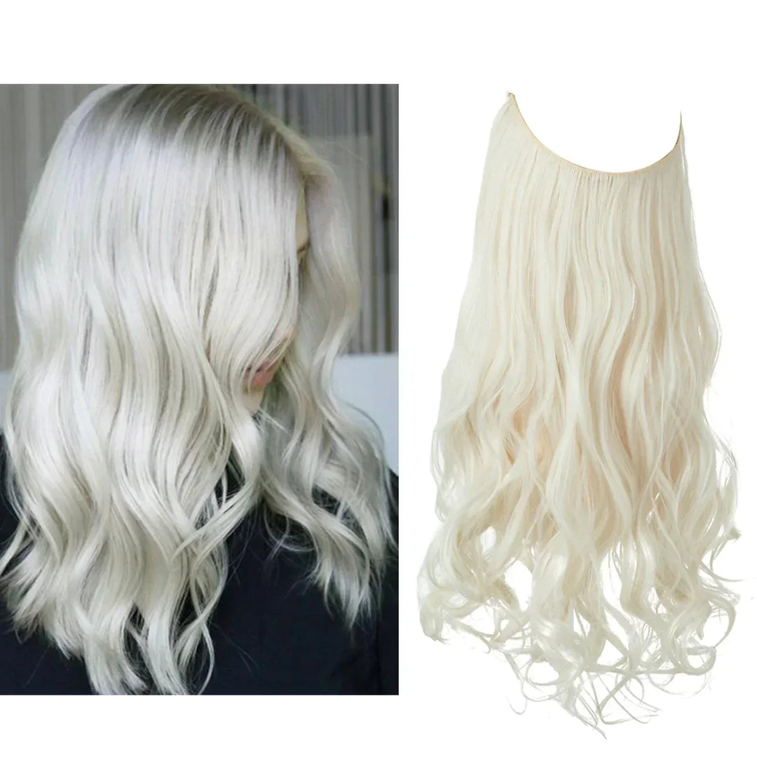 Haar extensions voor dames met extra volume en lengte in blonde en bruine tinten.