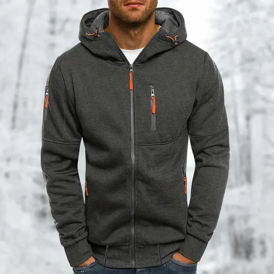 MetroFlex heren hoodie met rits. Comfortabele en stijlvolle capuchon trui voor heren, perfect voor dagelijks gebruik.