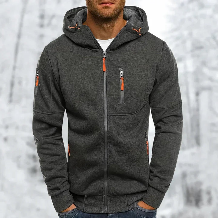 MetroFlex heren hoodie met rits. Comfortabele en stijlvolle capuchon trui voor heren, perfect voor dagelijks gebruik.