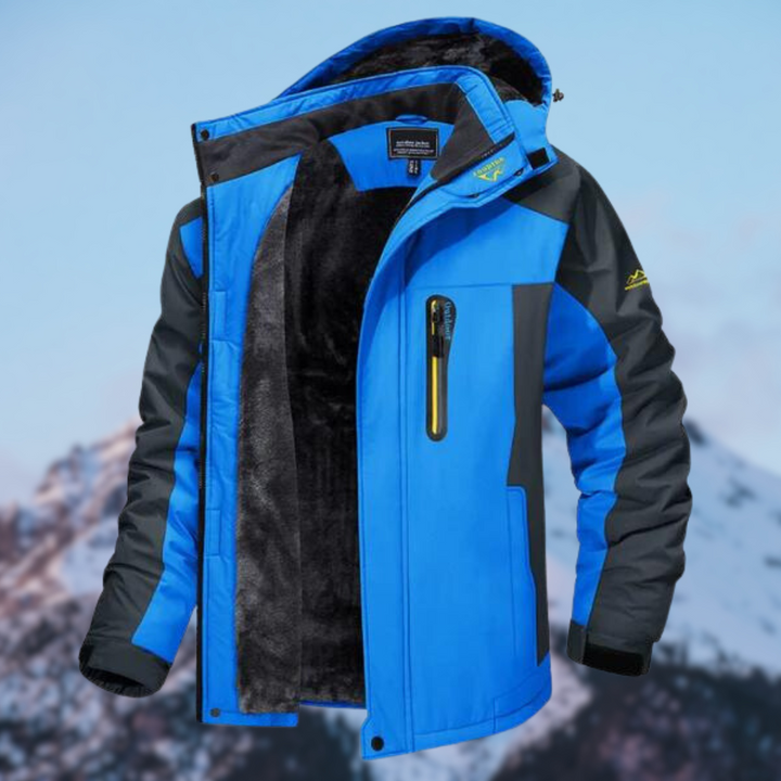 Comfortabele, stijlvolle heren winterjas. Deze waterdichte jas biedt warmte en is winddicht voor alle winteractiviteiten.