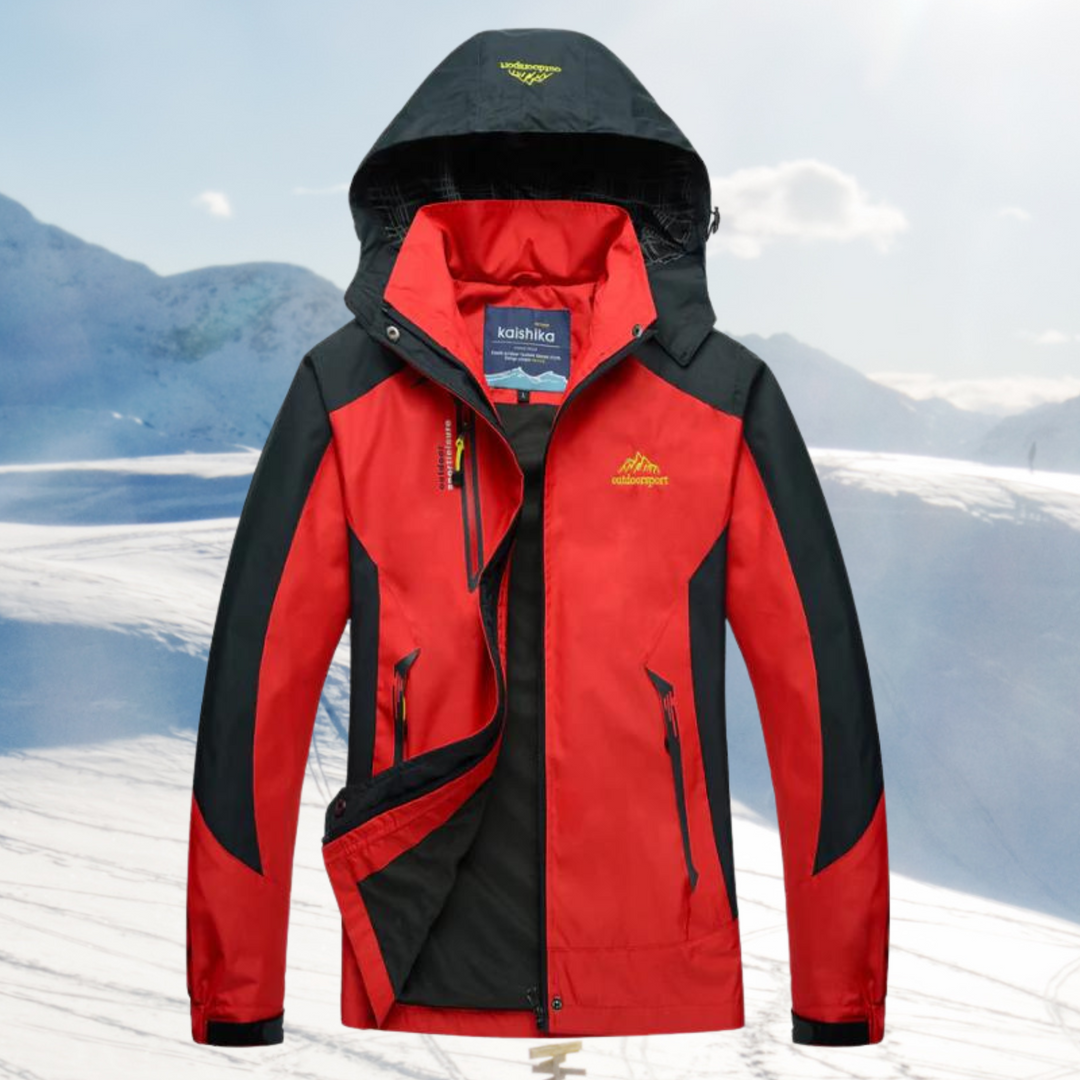 Comfortabele dames outdoorjas, winddicht en waterdicht, ideaal voor bescherming tijdens wandelingen.