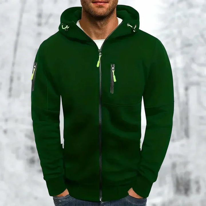 Stijlvolle & comfortabele MetroFlex heren hoodie met rits, perfect voor herenmode en dagelijkse kleding.