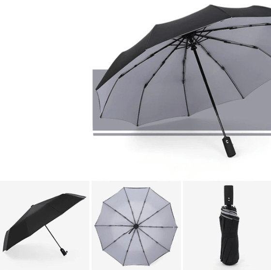 Hoge kwaliteit reisparaplu, windproof en duurzaam, perfect voor dagelijks gebruik of vakantie.
