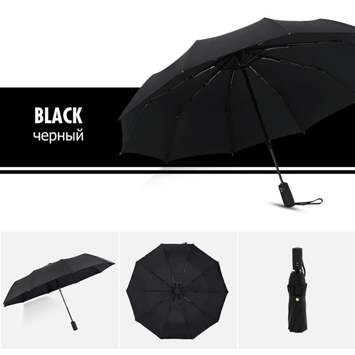 Duurzame unisex paraplu ontworpen voor zware wind en regen, zeer weerbestendig.