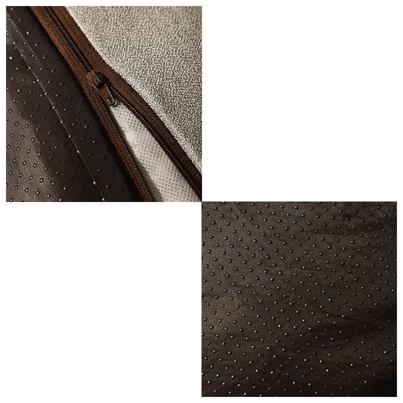 Groot orthopedisch hondenbed met afneembare hoes; grijs design past in elk interieur.