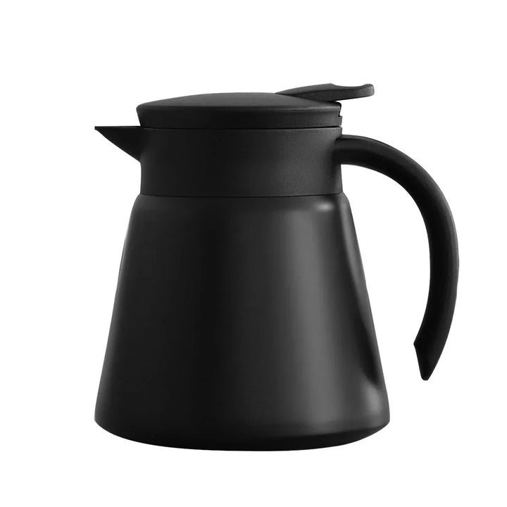 Stijlvolle ThermoBrew isolierkan 0,5L in rood/zwart, RVS. Houdt je favoriete dranken perfect op temperatuur.