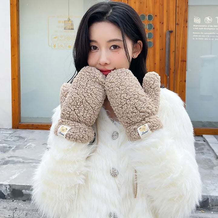 Zachte Mila dames teddy wanten, extra warm en comfortabel voor de winter.