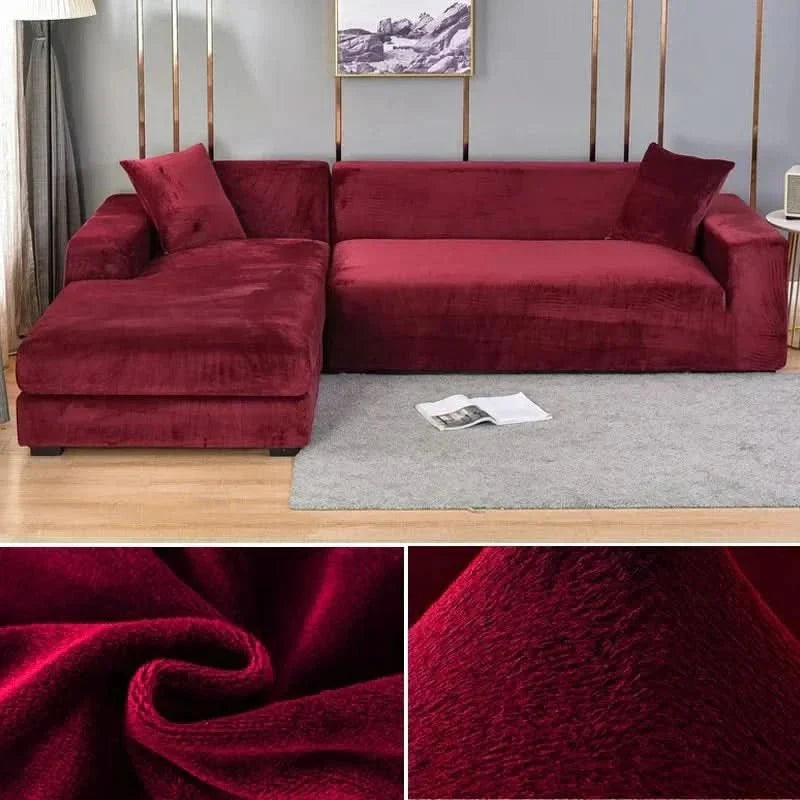 Moderne velours sofahoes, flexibel en eenvoudig te installeren, stretch.