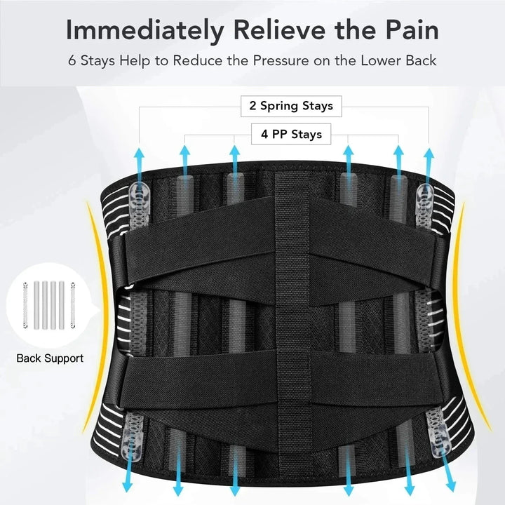Verstelbare rugbrace voor houdingcorrectie en sportondersteuning; lendensteun voor optimale rugondersteuning.