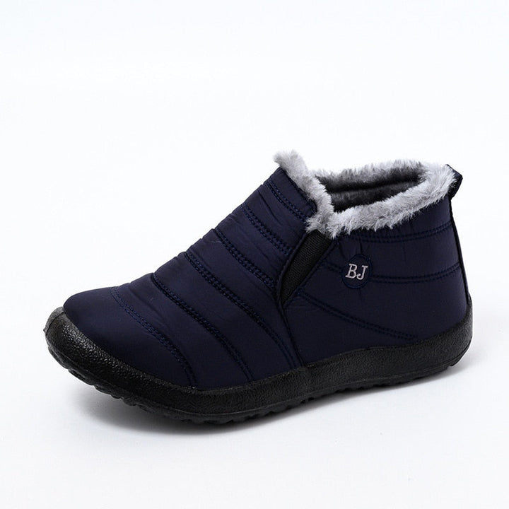 Unisex waterdichte winter enkellaarsjes voor heren en dames, ideaal voor wandelen en outdoor avonturen in de sneeuw.