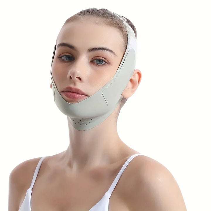 Verstevigingsband voor strakke kaaklijn en kincontour, V-Lift technologie voor anti-aging en gezichtsverzorging.