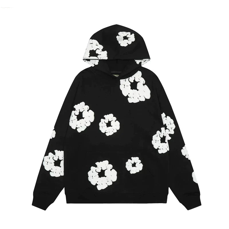Comfortabele dames hoodie met levendige bloemenprint, ideaal voor casual lente outfits. Trendy en stijlvolle capuchon.
