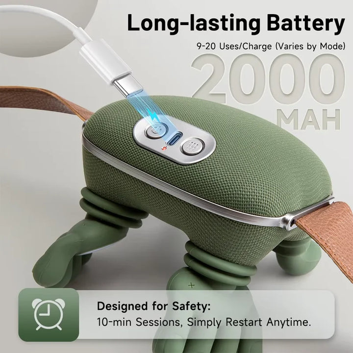 Wellness draagbaar: elektrische 4D shiatsu massager voor nek en schouders met warmte voor optimale verlichting.