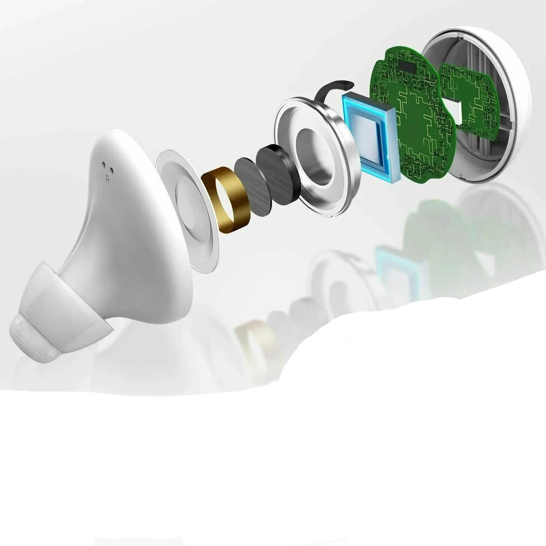 Compact digitaal Bluetooth gehoorapparaat voor helder gehoor, discreet en comfortabel in het oor.