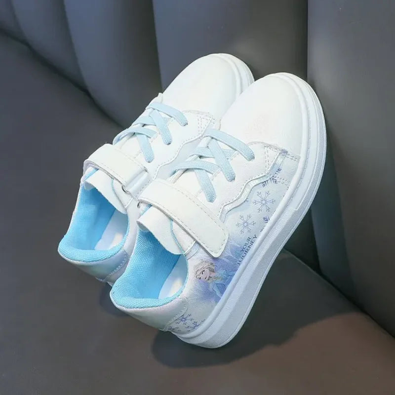 Meisjes Frozen Elsa kindersneakers met roze & blauw prinsessen design, perfect voor jonge fans van Frozen.