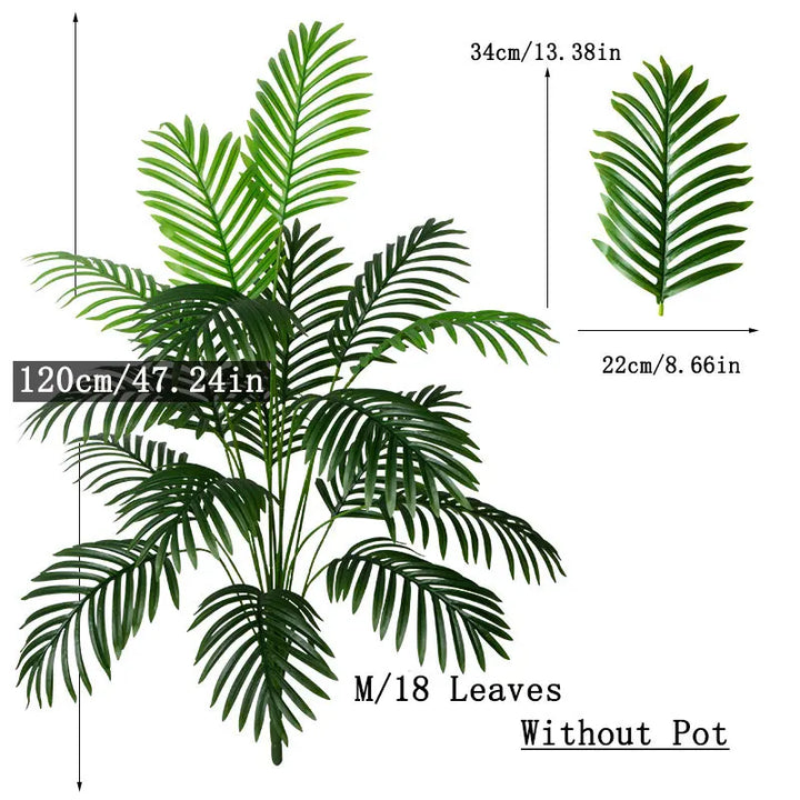 Grote kunst palmboom als blikvanger. Deze realistische tropische decoratie is ideaal voor elk interieur.