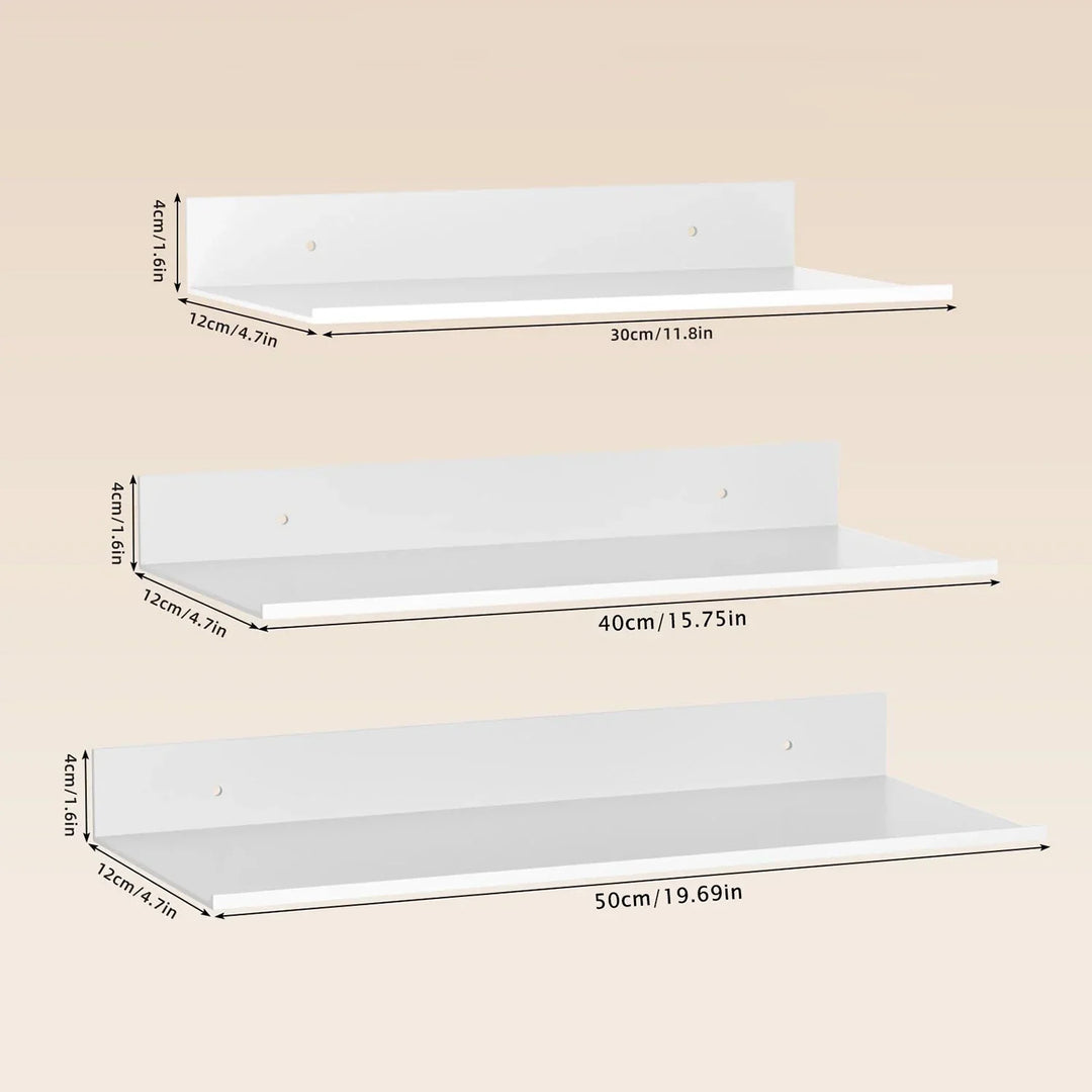 Elegante metalen zwevende wandplank voor een moderne keuken of badkamer. Duurzaam en stijlvol design.