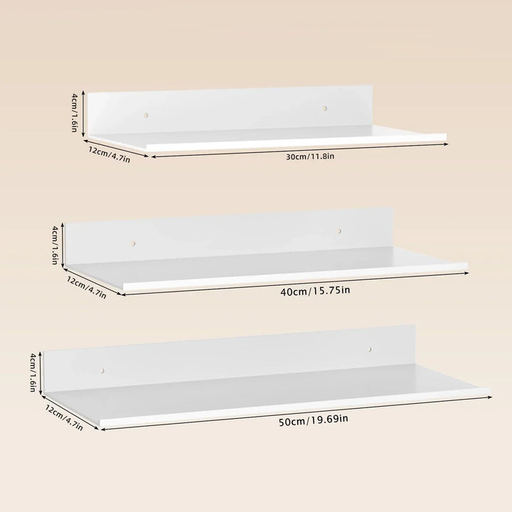 Elegante metalen zwevende wandplank voor een moderne keuken of badkamer. Duurzaam en stijlvol design.