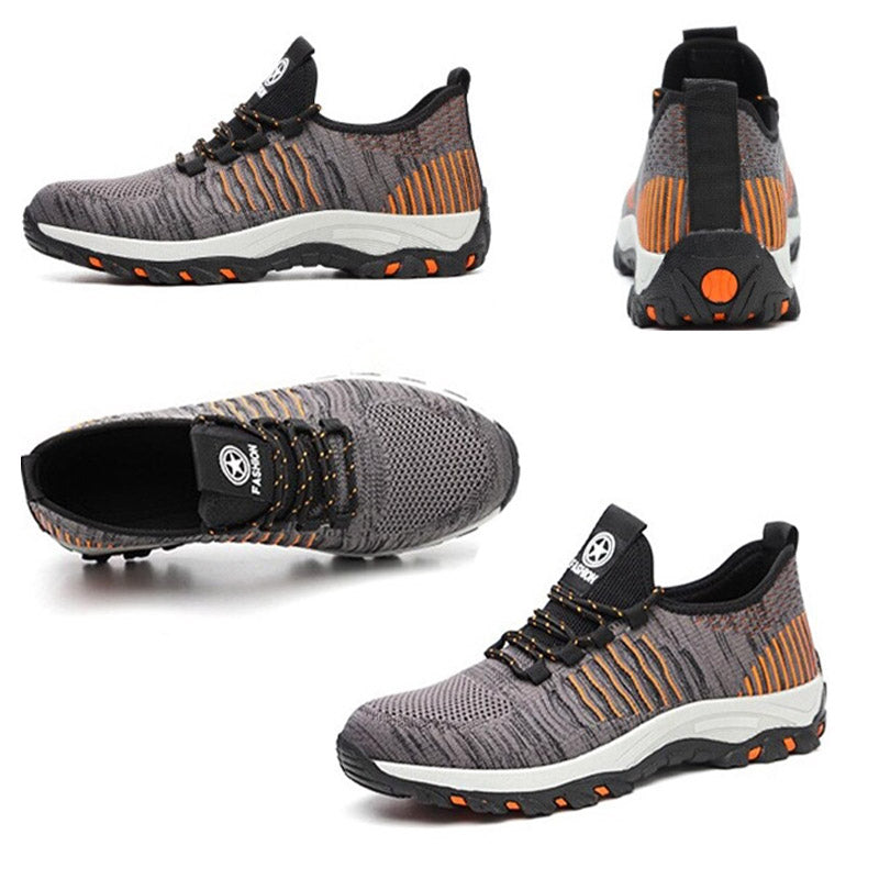 Moderne Indestructible werkschoenen heren, ontworpen als sneakers, met superieure bescherming en een comfortabele pasvorm.