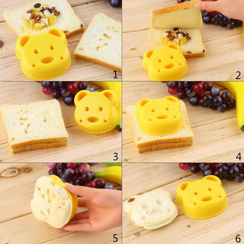 Gezonde lunch voor kinderen: broodjes in ster- en hartvorm, gemaakt met leuke uitsteekvormpjes.