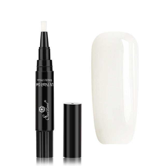 Ergonomische Glosséa nagellakpen, UV-vrije gel formule voor dames. Ideaal voor snelle, mooie thuismanicure.