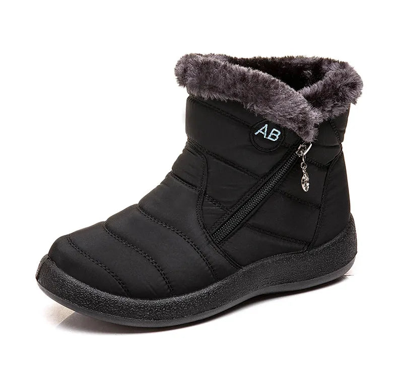 Dames snowboots met ritssluiting, waterdicht en warm voor ultiem wintercomfort.