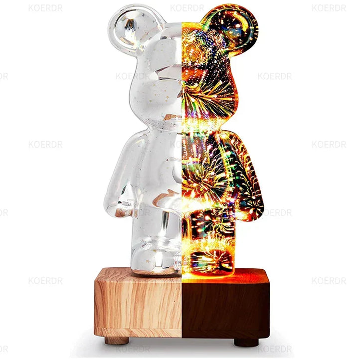 Elegante decoratieve 3D lamp met LED vuurwerk projectie, creëert een ontspannen en magische sfeer thuis.
