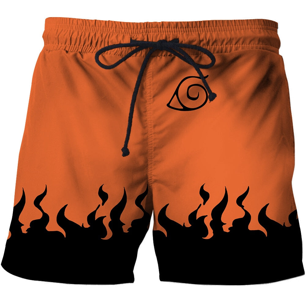 Unieke heren zwemshort, Zahi, met opvallend vlammen en doodskoppen design. Geschikt voor strand, zwembad & vakantie.