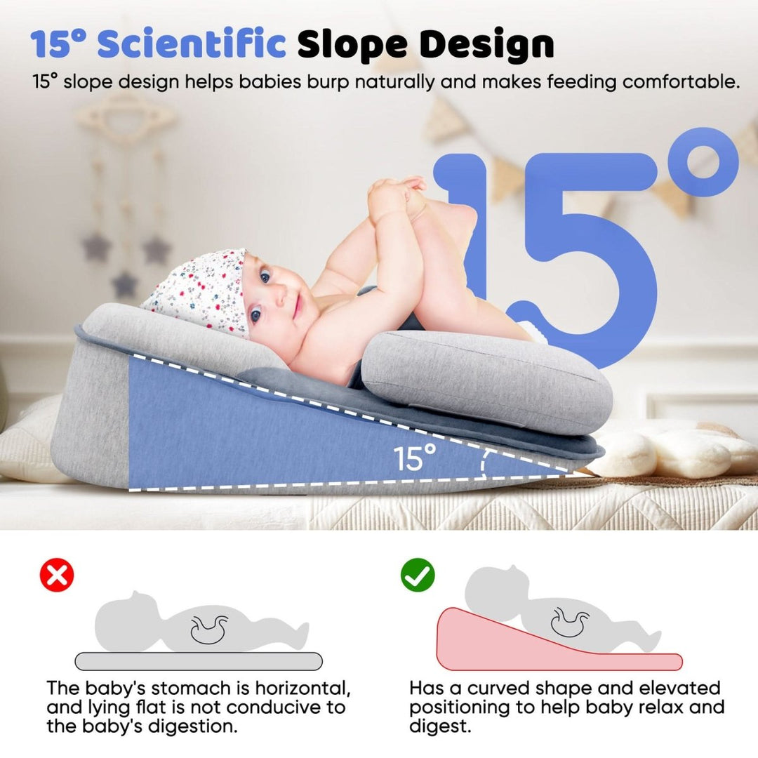 Ergonomisch kussen voor baby's, garandeert veilige slaap en comfort. Ondersteunt hoofd en nek.