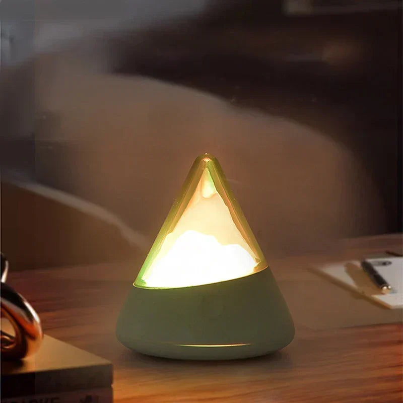 Uniek oplaadbaar ijsberg nachtlampje met draadloze LED RGB sfeerverlichting, compact en veelzijdig.