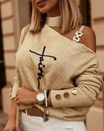 Beige met tekst